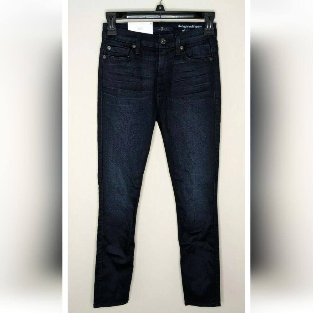 7 For All Mankind Ankle Skinny Jeans, Dark Blue, Women's 23